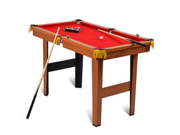 Costway 48'' Mini Table Top Pool Table Game Billiard Set Cues Balls Gift Indoor Sports - Red