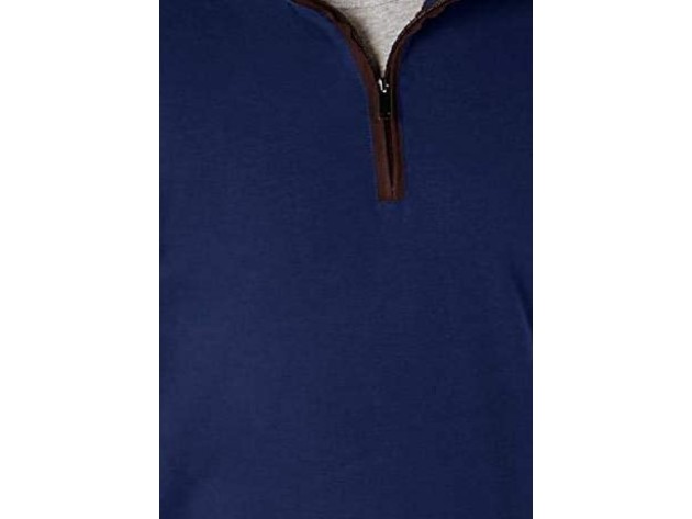 Tasso Elba Men's 1/4-Zip Sweater Blue Size XX-Large
