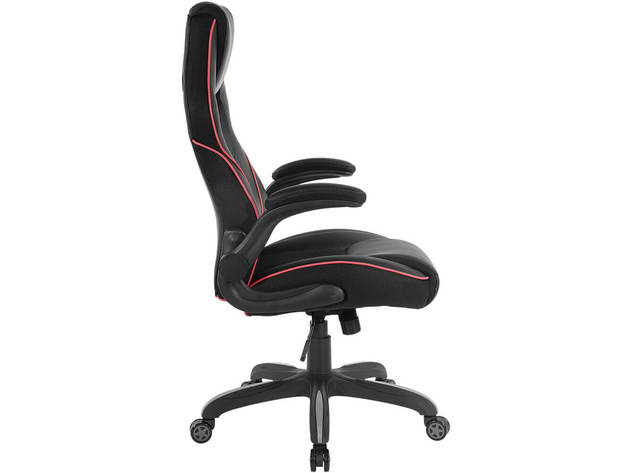 DesignLab XEN25RD Xeno Gaming Chair in Faux Leather - Red