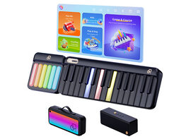 PopuPiano Smart Portable 29-Key MIDI Keyboard, Chord Pad and Speaker Bundle