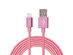 JunoPower Kaebo Braided Anti-Tear Charging Cable: 3-Pack (Pink)