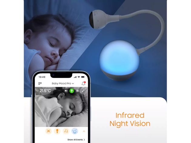 Chillax DM620 Baby Mood Pro Monitor Smart Baby Monitor with Nightlight ...