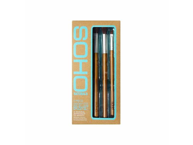 LONDON SOHO NEW YORK Eye Shadow, Eyeliner & Smudger Brush 3 Piece Smokey Eye Set For Women
