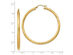 Large Satin and Diamond Cut Hoop Earrings in 14K Yellow Gold 2 Inch (3.00 mm)