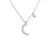 Silver Moon and Star Necklace for Women