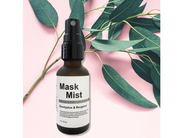 Aerify Mask Spray - Blend of Eucalyptus and Bergamot Essential Oil - Cruelty Free and Vegan, 1 Fl Oz (30mL)
