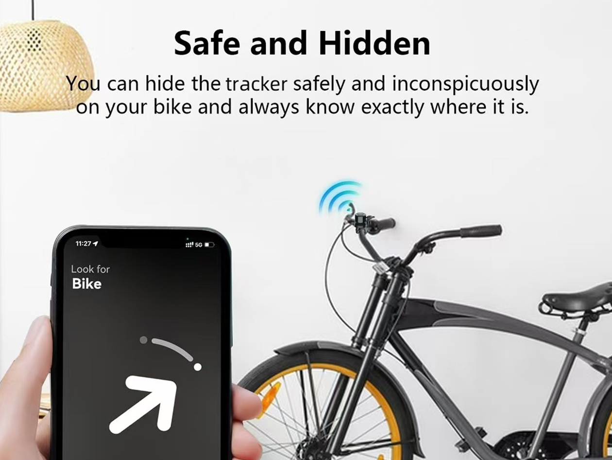 Anti-Theft Bike Bell with Tracker - Works with Apple Find My (2-Pack)