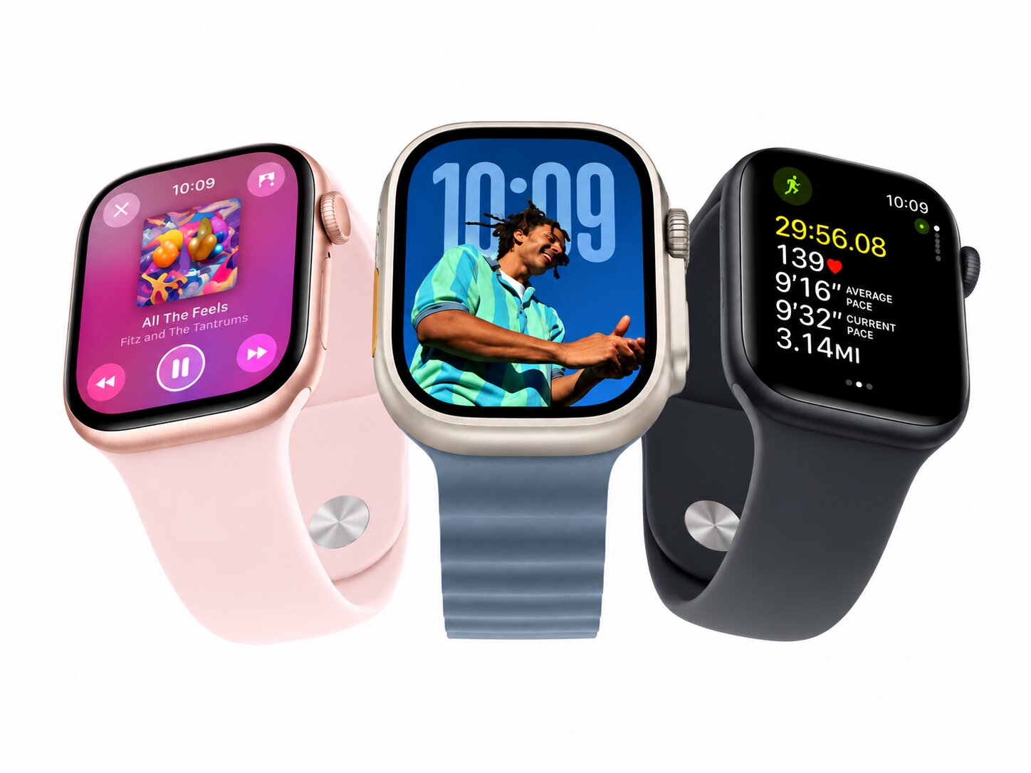 Apple Watch Series 11 (2025) GPS + Cellular 42mm Gold w/ L Pink Band (Refurbished)