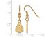 NCAA 14k Gold Plated Silver Purdue Small Dangle Earrings