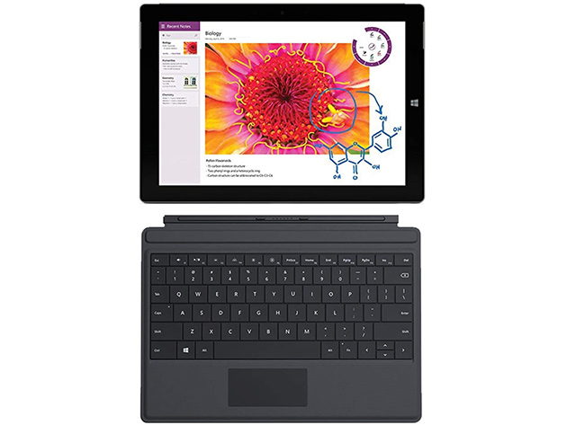 Microsoft Surface 3 Atom 4GB 128GB SSD Touch Windows 10 Pro - Black (Refurbished)