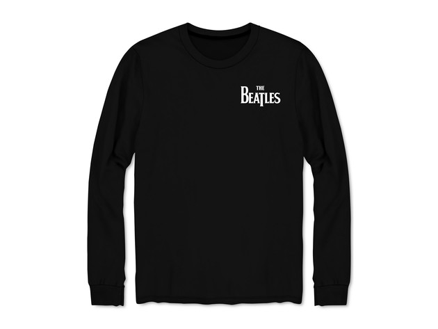 Hybrid Men's BeatlesLong-Sleeve Let It Be Band T-Shirt Black Size Medium