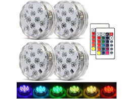 4-Pack Decorative Waterproof Battery Operated LED Lights - 16 Changing Colors