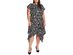 Vince Camuto Women's Print Handkerchief Hem Dress Black Size 18