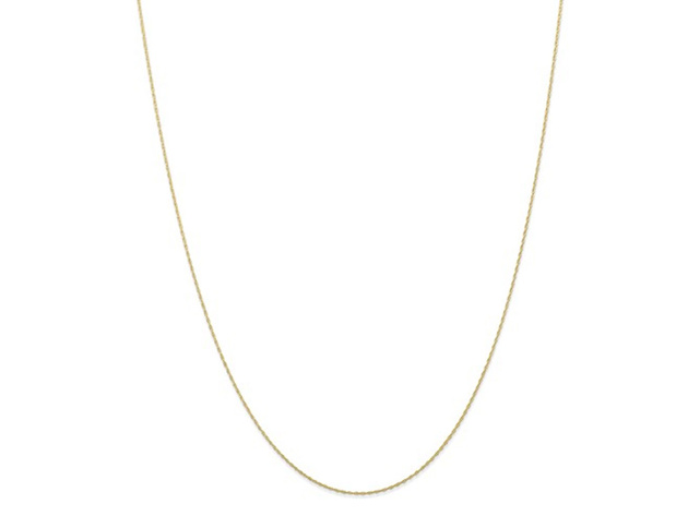 10 Karat Yellow Gold Cable Rope Chain 18 Inch Chain .5mm