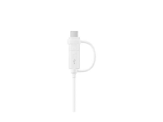 Samsung Micro USB and USB-C Fast Charge Wall Charger Bundle Combo - White
