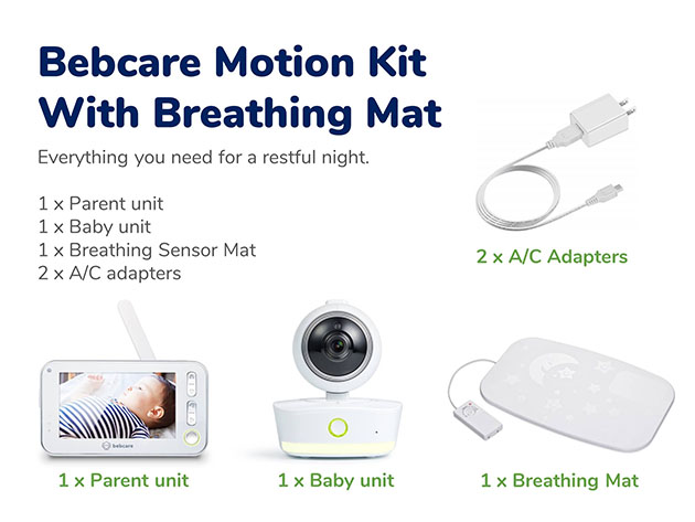 Bebcare Motion Digital Video Baby Monitor with Smart Breathing Sensor Mat