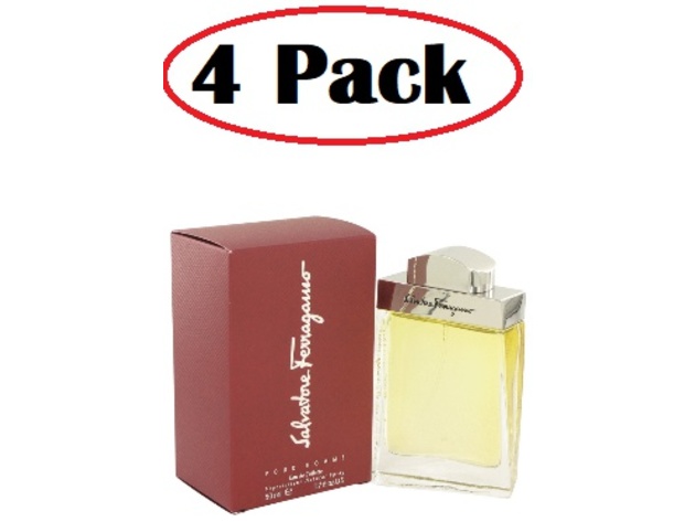 4 Pack of SALVATORE FERRAGAMO by Salvatore Ferragamo Eau De Toilette Spray 1.7 oz