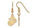 SS 14k Yellow Gold Plated U.S. Marine Corps Dangle Earrings