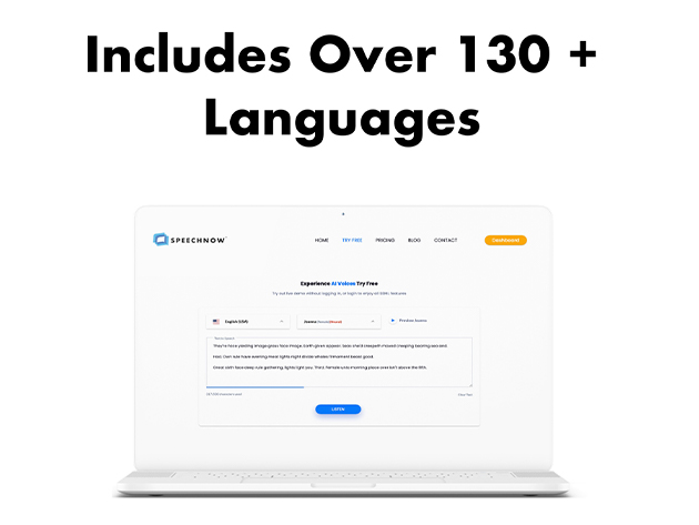 Speechnow™ True to Life AI Text to Speech: Lifetime Subscription