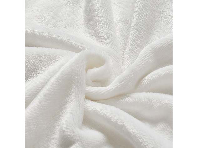 Classic Solid Fleece Blanket White King