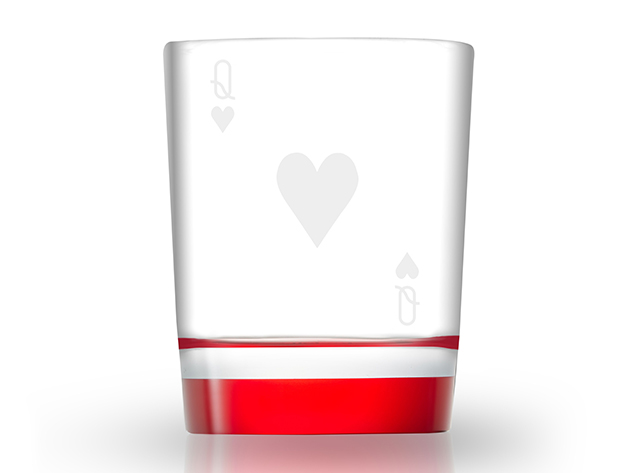 Carte 11oz Whiskey Glass Set (Queen of Hearts)