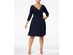 NY Collection Women's Plus Size Ruched A-Line Dress Blue Size 3 Extra Large