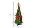 COSTWAY 4ft Pre-Lit Christmas Tree Fully Pull Up Tree Flat-to-Fabulous Light - as the picture shows