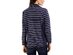 Karen Scott Women's Sport French Terry Striped Jacket Navy Size Medium