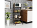 Costway 4-Tier Bamboo Ladder Shelf Plant Display Stand Rack Bookshelf - Dark Brown