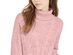Crave Fame Juniors' Turtleneck Cable Knit Sweater Pink Size Small
