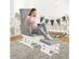 Costway Baby Nursery Relax Rocker Rocking Chair Glider & Ottoman Set w/Cushion - Grey