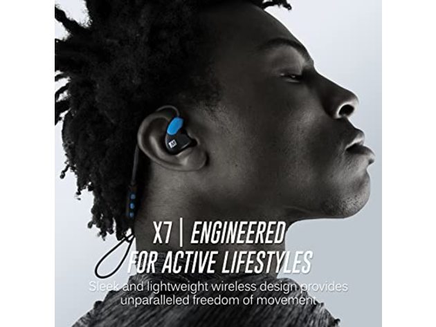 MEE audio X7 Stereo Advanced Bluetooth Wireless Sports in-Ear Headphones - Blue (Used, Damaged Retail Box)