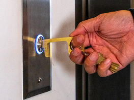 Hygiene Hand: Antimicrobial Brass Door Opener & Stylus