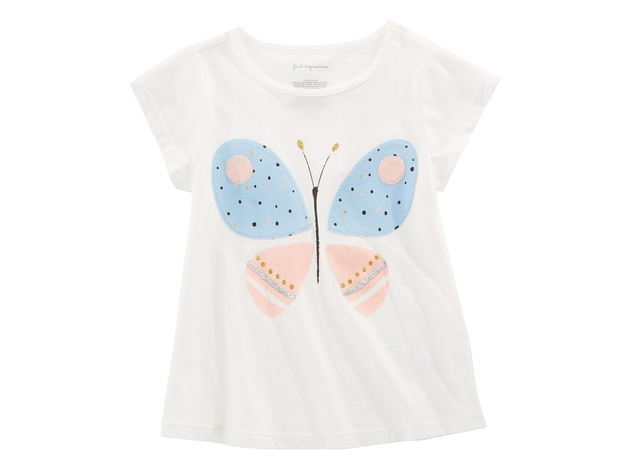 First Impressions Baby Girls Cotton Butterfly T-Shirt White Size 18 Months