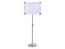 Goplus Adjustable Pedestal Poster Stand Aluminum Snap Open Frame For 8.5'' x 11'' Graphic - Silver