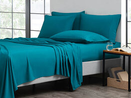 6-Piece Bamboo Comfort Luxury Sheet Set (Teal/Full)