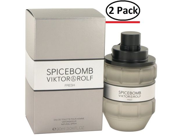 Spicebomb Fresh by Viktor & Rolf Eau De Toilette Spray 3 oz for Men (Package of 2)