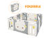 Costway 14-Panel Foldable Baby Playpen Kids Safety Yard Activity Center w/ Storage Bag - White + Gray