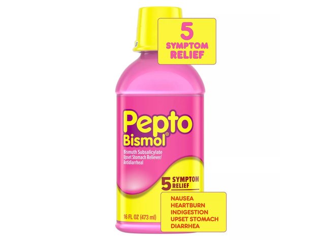 Pepto-Bismol Original Liquid Made With Aluminum Hydroxide and Magnesium Carbonate For Fast Acting Relief, 16 Ounce