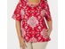 Karen Scott Women's Plus Size Bandana Lace Printed Top Bright Red Size XX Large