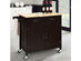 Costway Modern Rolling Kitchen Island Cart Wood Top Storage Trolley with Storage Drawers Brown - As pic
