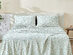 4-Piece Floral Print Microfiber Sheet Set (Chamblee Blue/King)