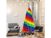 Costway 7FT Artificial Hinged Colorful Rainbow Full Fir Christmas Tree with 1213 Tips - Multicolor
