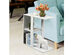 Costway 3-tier Side Table W/Storage Shelf Space-saving Nightstand White - White