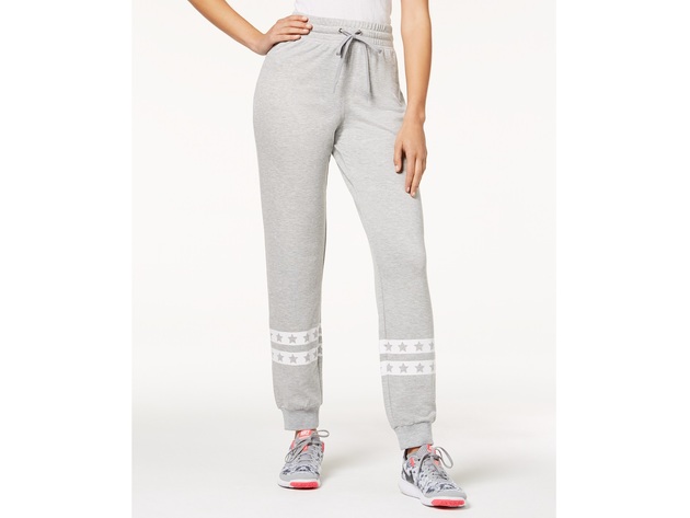 Material Girl Juniors Printed Jogger Pants Heather Grey Size Extra ...