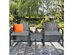 Costway 3PC Patio Rattan Furniture Set Coffee Table Conversation Sofa Cushioned Gray - Black