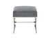 Aurora Velvet X-Leg Ottoman Grey