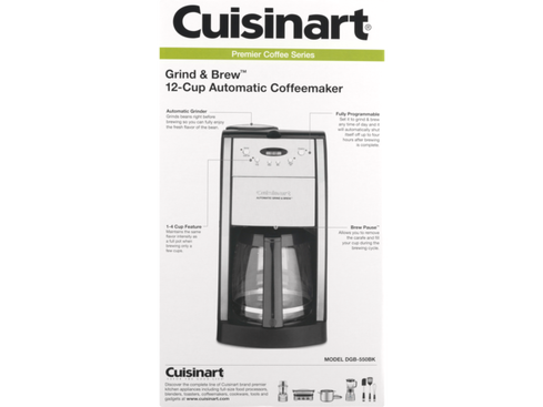 Cuisinart DGB-550BK Grind & Brew Automatic Coffeemaker, 12 Cup, Black