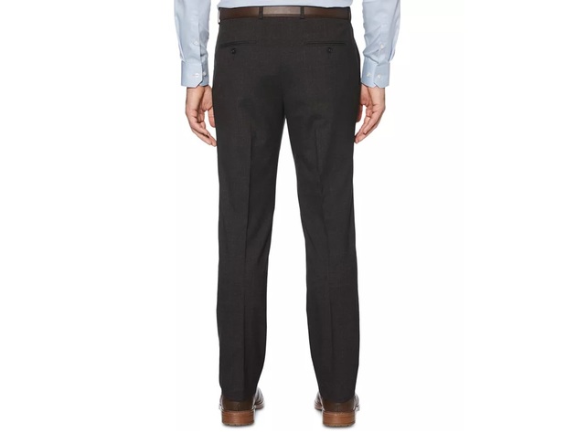 Perry Ellis Men's Portfolio Slim Fit Tonal Plaid Dress Pants Port Red Size 30X29