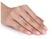 Created White Sapphire 1/3 Carat (ctw) Ring with Diamonds in Sterling Silver - 9
